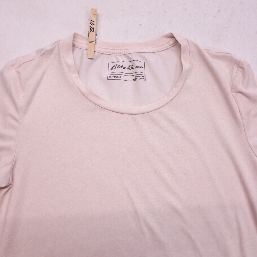 Eddie Bauer Casual Sleepwear Pajama Shirt Womens Size Extra Small XS Pink